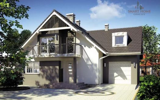 proiect casa cu mansarda si garaj Smart Home Concept